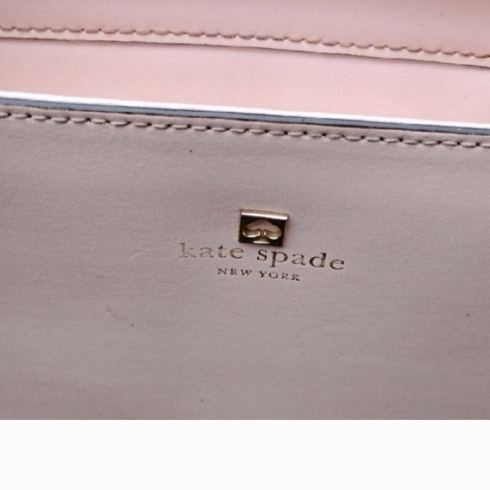 Kate Spade Light Pink ExLarge Leather Tote Bag#makeup Inside - Picture 2 of 6